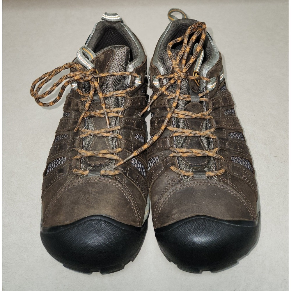 KEEN 1002570 Men's Voyageur Hiking Shoes 11 M Black Olive/Inca Gold SOFT‎ TOE